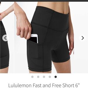 Lululemon Fast and Free Short 6"
